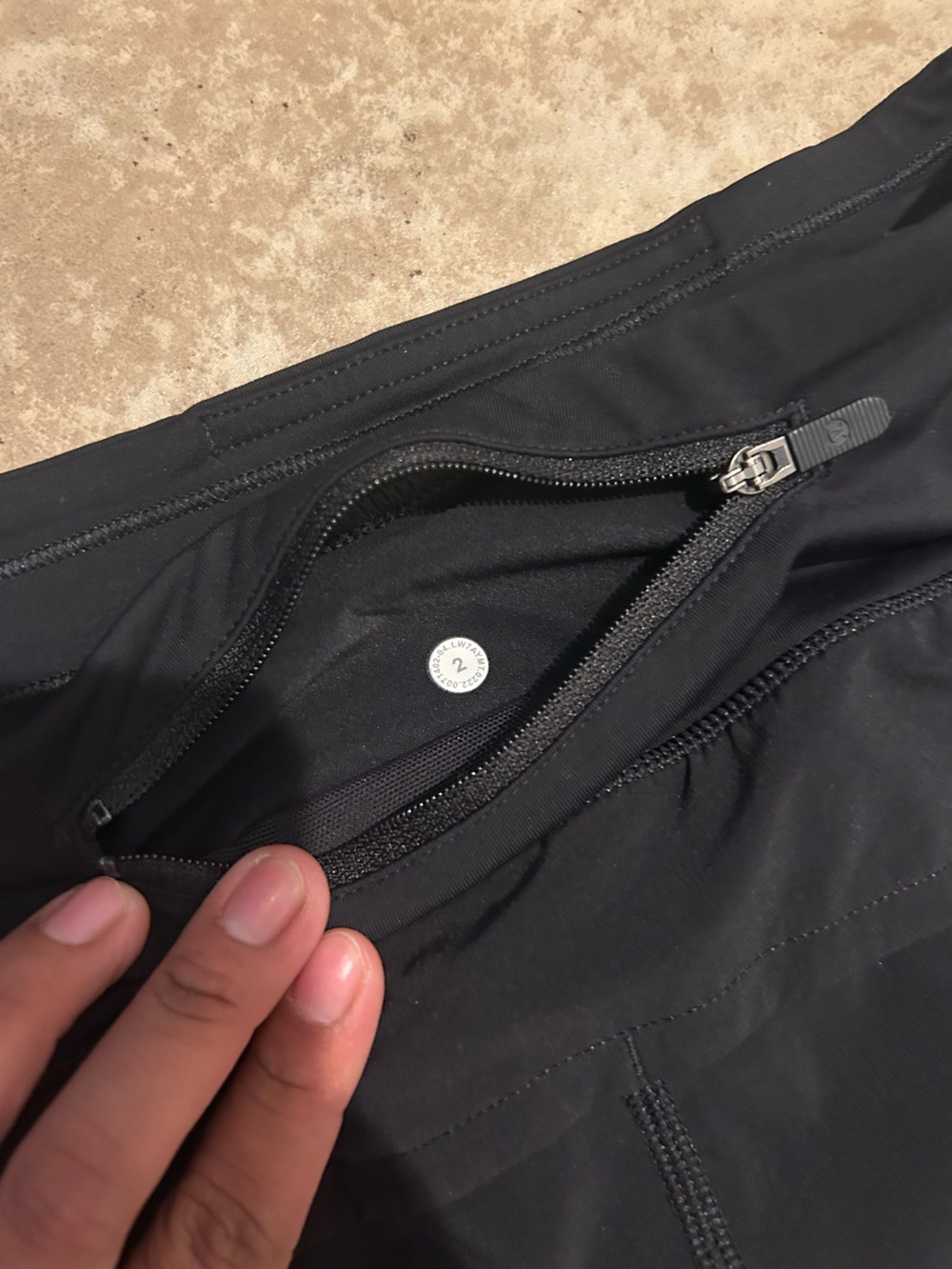 lululemon athletica Black Athletic Running Shorts with Back Zip Pocket - Picture 5 of 8